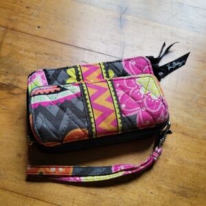 Vera Bradley Wristlet Wallet Ziggy Zinnia Flowers